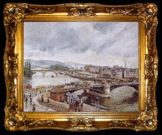 framed  Camille Pissarro Rain Bridge, ta009-2